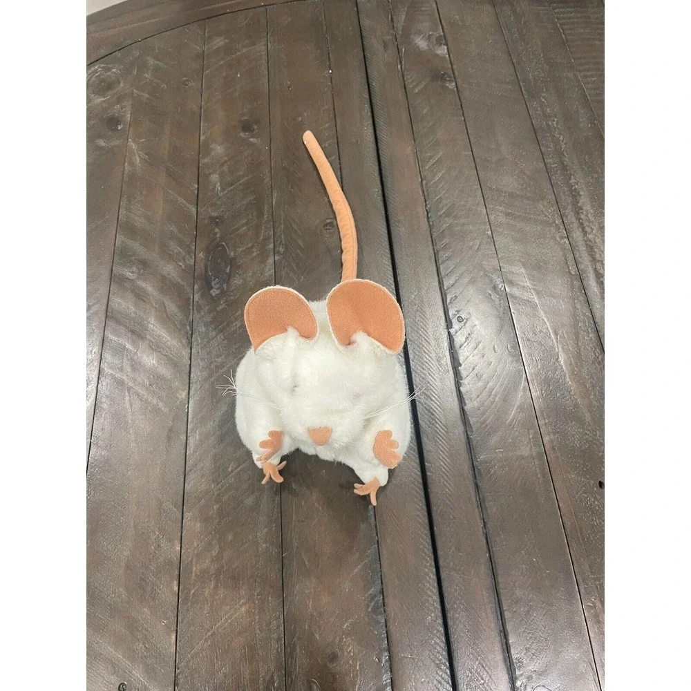 Folkmanis Folk Tails White Mouse‎ Rat Plush Hand Puppet Doll Long Tail 7